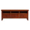 Miniature Wood TV Cabinet With Functional Drawer Doll House Living Room Scene Display Accessory Craft Model Furniture