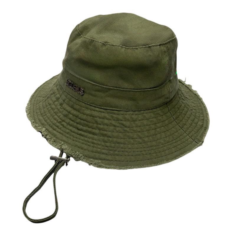 HyunA Fur-Edged Washed Cotton Fisherman Bucket Hat for Women - Trendy, Stylish Sun Hat for Shopping & Travel