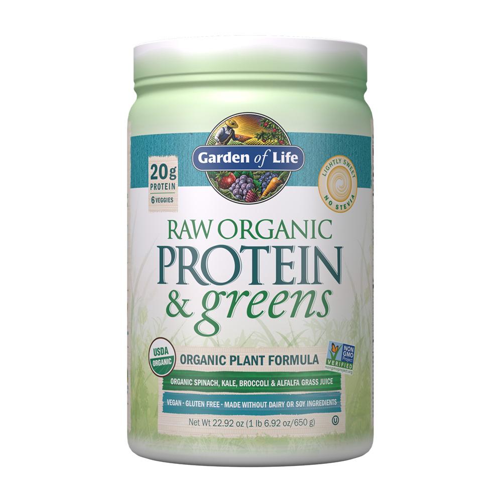 

Raw Organic Protein & Greens Powder Lightly Sweet 20 Servings, 22.92 oz