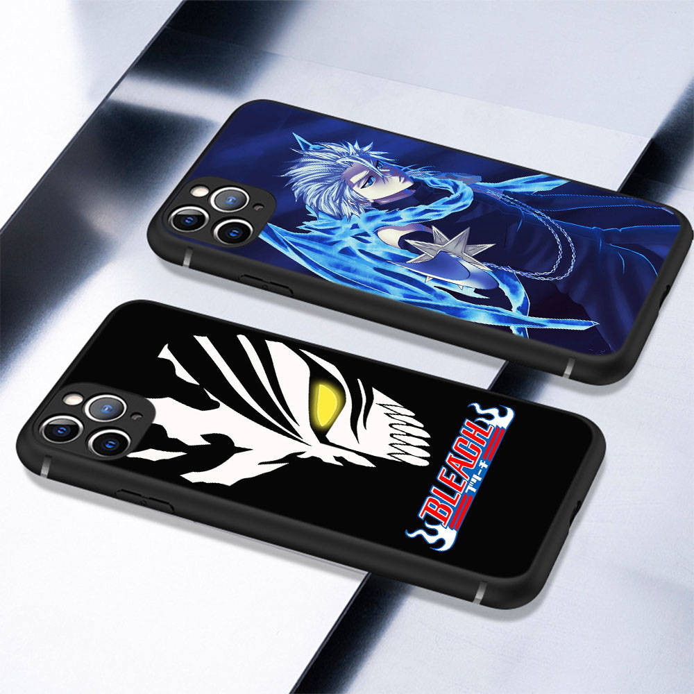 DT31 Bleach Anime Hülle für iPhone 16 15 Plus 14 13 12 11 Pro 8 7 6S 6 SE 5S X XR XS Max Realme C30 C33 C31 9I Huawei P30 Schwarz Weiche Hülle