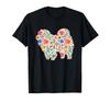 Chow Chow Watercolor Flower Design T-Shirt