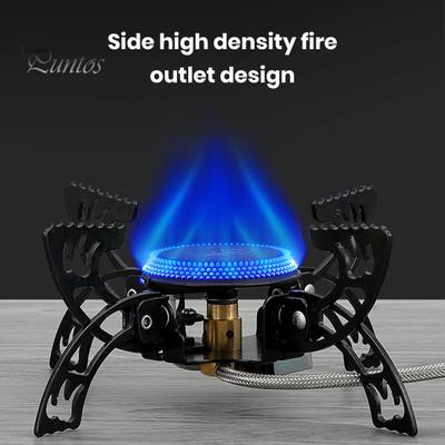Portable Camping Gas Stove Cooking Burner Windproof 3800W High Power Flame Adjustable Foldable Design Outdoor Backpacking Stove