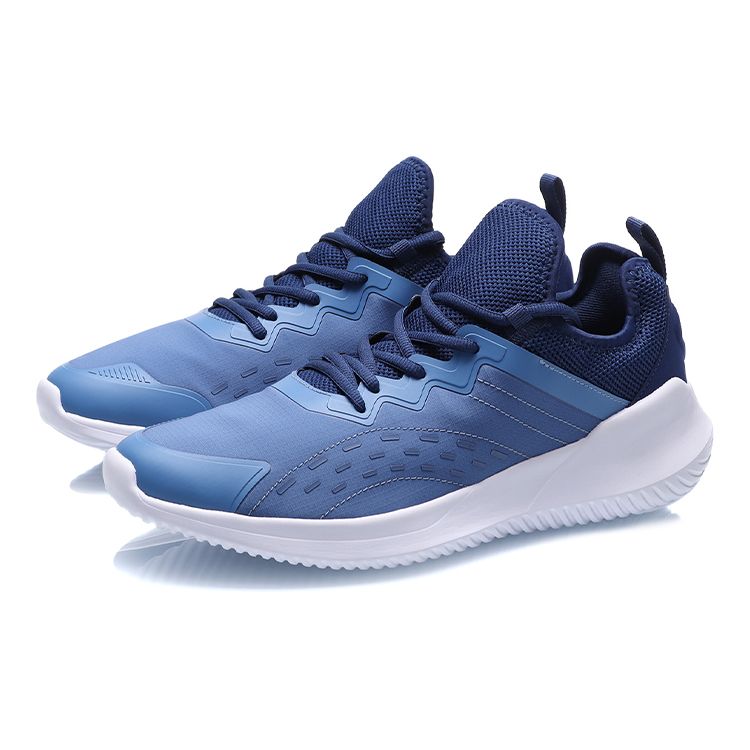 Li-Ning Sklisikre Slitesterke Lavsko Løpesko Herre Sneakers Blå Hvit ARHP101-5
