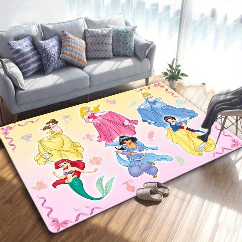 1pc Princess Pattern Area Rug Soft Flannel Floor Mat for Living Room,Office,Bedroom and Carpet