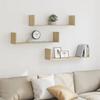 VidaXL Wall Shelves 3pcs Sonoma Oak 80x18x18cm Engineered Wood 853292
