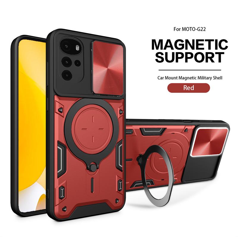 For Motorola Moto G22 E32 Case Ring Holder Slide Lens Protection Phone Case For Moto G22 G 22 E 32 Armor Shockproof Back Cover