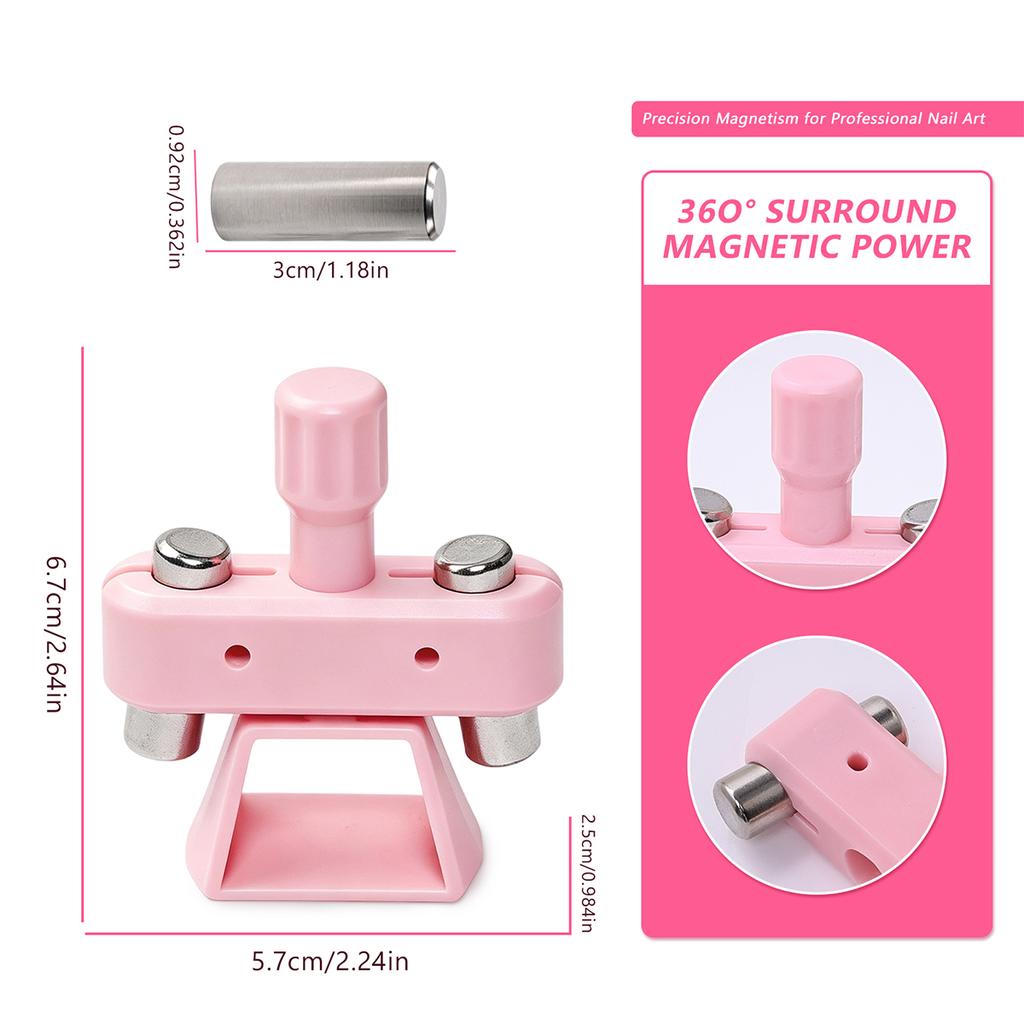 Powerful Automatic Cat‘s Eye Magnet Rotatable Whipping top Design Wide Light Glass Bead Nail Art Magnetic for Gel Nail Polish