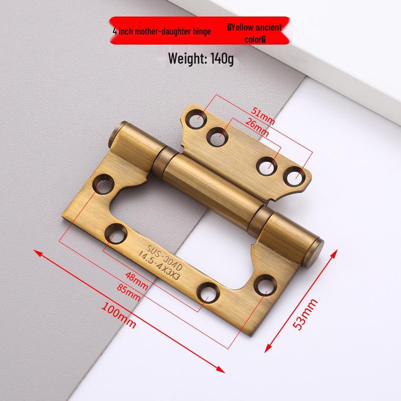 Automatic Stainless Steel Spring Hinge with Invisible Buffer for Wooden Doors