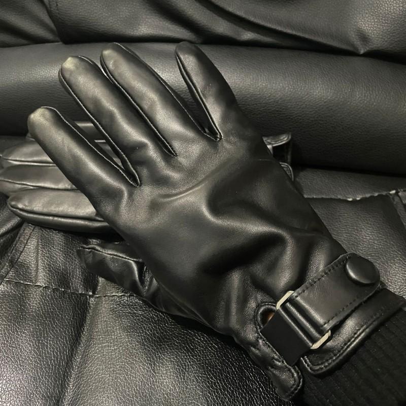 Mens Winter Leather Gloves Touchscreen Warm Fleece Lined Sheepskin Driving Cycling Work
