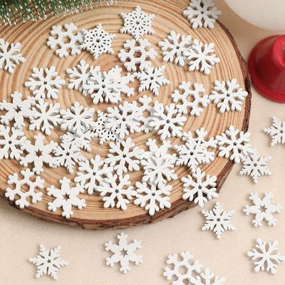 50Pcs Snowflake Christmas Decoration DIY Hanging Christmas Tree Accessories Party Table Home Decor New Year Winter Navidad Gifts