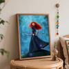 Disney Oil Painting DIY Digital Painting Brave Princess Merida Archer in Forest HandPainted Living Room Entryway Wall Decor.
