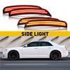 4PCS For 2015-2021 Chrysler 300 Smoked LED Side Marker Light Front Rear Lamp Double Row Lamp Bead