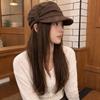 Warm Ruched Equestrian Hat Adjustable Inner Band Japanese Minimalist Hat  Fall Winter Wear