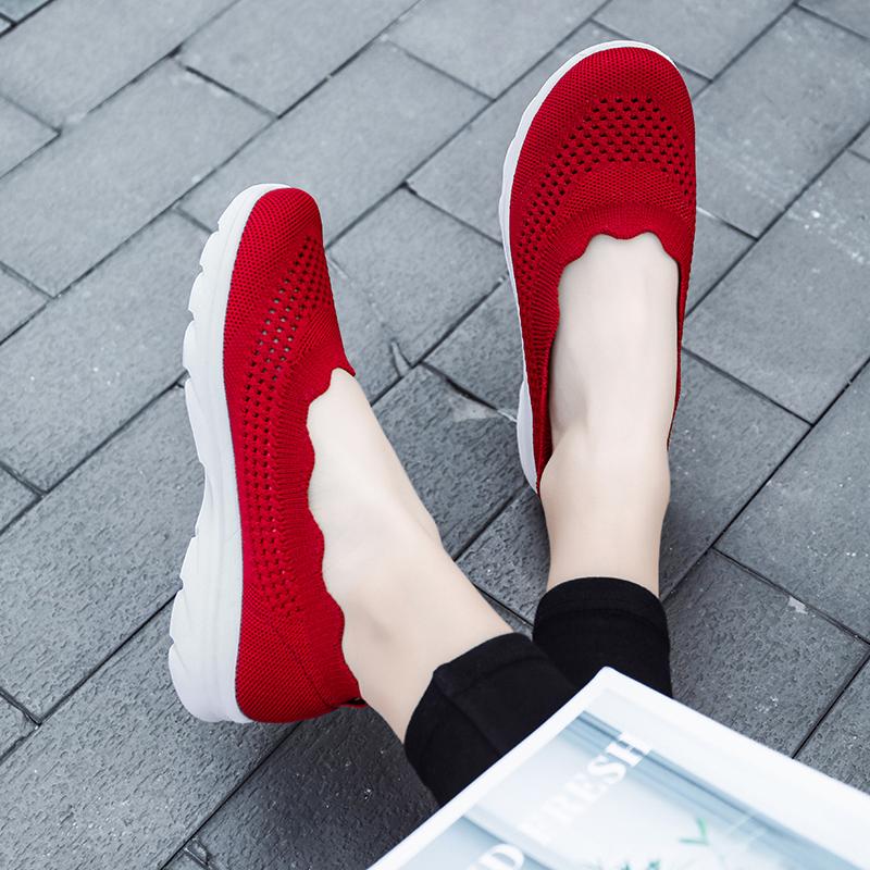 2025 Neue Damen Slipper Reise Weiche Sohle Bequeme Schuhe Atmungsaktives Mesh Flache Schuhe Einfarbig Lässige Sportschuhe