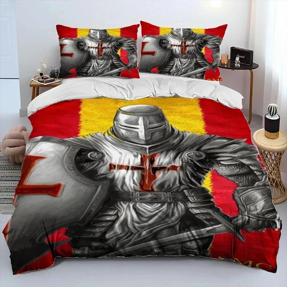 Cavalier Knight Templar Crusaders Comforter Bedding SetDuvet Cover Bed Set Quilt Cover Pillowcaseking Queen Size Bedding Set