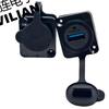 USB Type D Panel Mount Waterproof Female Socket (USB 2.0/3.0) for Digital Data Transfer