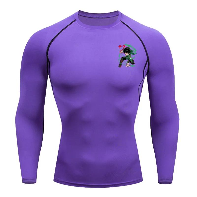 Fitness Sportswear Teenagers Tshirt Midoriya Izuku GraphicTight Training Clothes Boys Compression GYM Running Basketball Clothes
