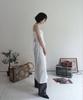 Rubati Shirred Strap Tube Top Dress_White