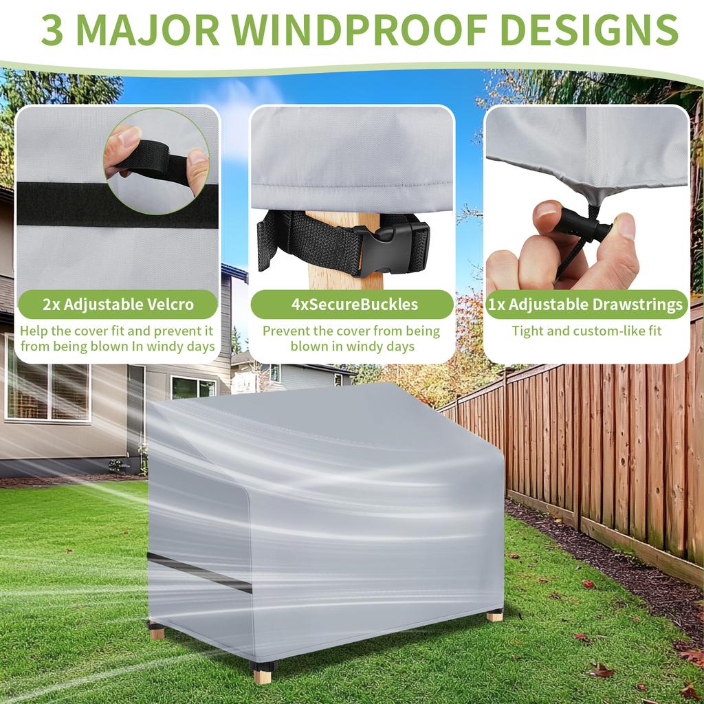 Waterproof Garden Chair Covers Rain Snow Proof for Outdoor Sofa Table Chairs Universal Furniture Protector Dust Proof
