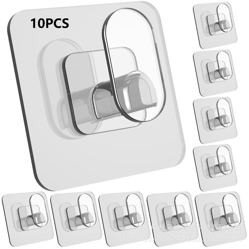 

10/20Pcs Extra Large And Thick Strong Adhesive Hooks, Bathroom Towel Hooks, Door Hooks, Waterproof And Traceless Universal Hooks 10PCS