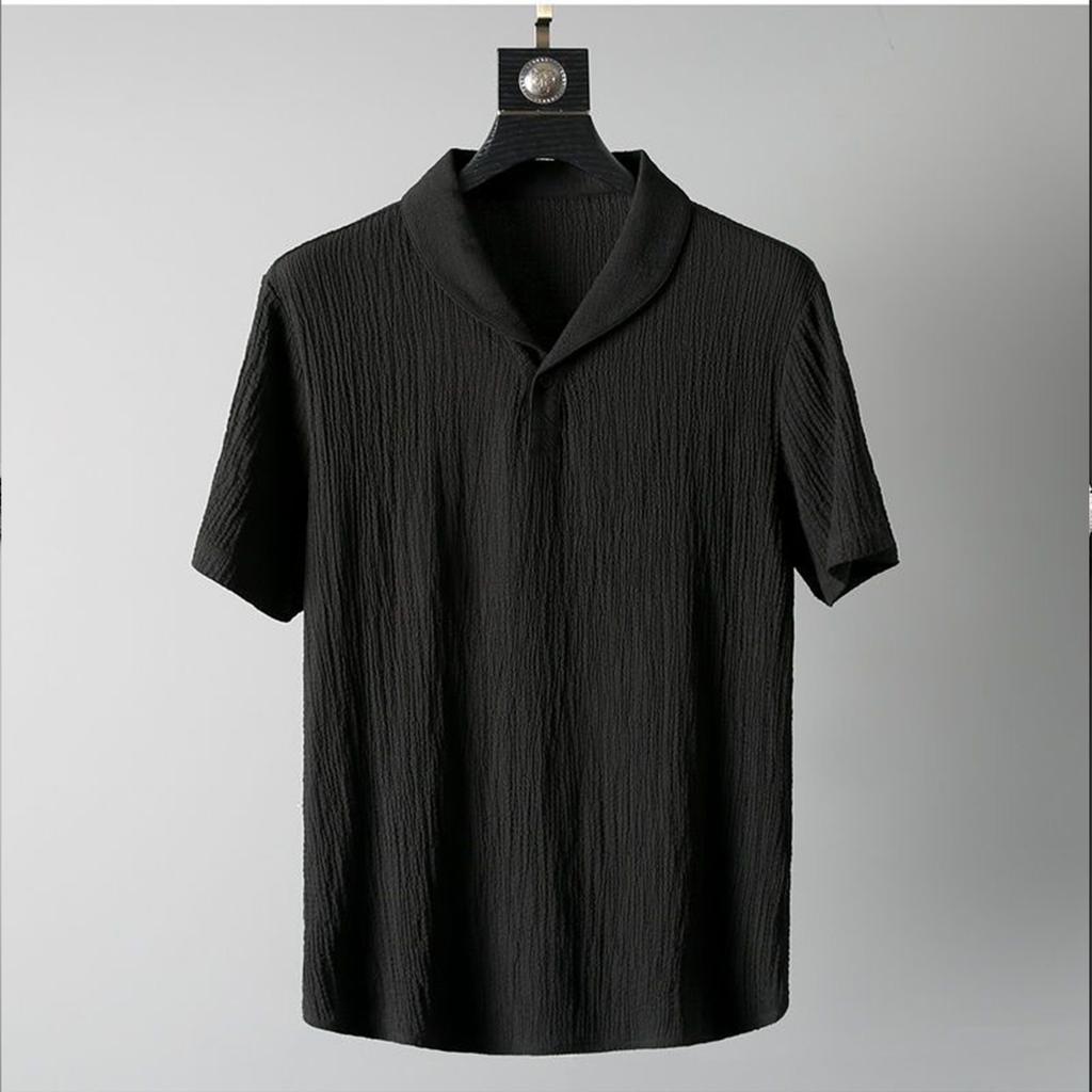 Men's Summer Casual Fashion Short Sleeve Button-Down Shirt And Pants Set