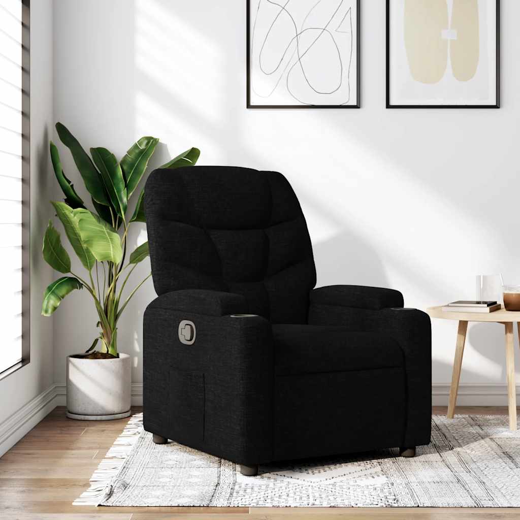 Vidaxl Schlafsofa, Schwarz, Stoffbezogen