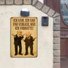 Vintage German Humor Sign - 20x30cm Iron Wall Art for Cafe & Home Decor