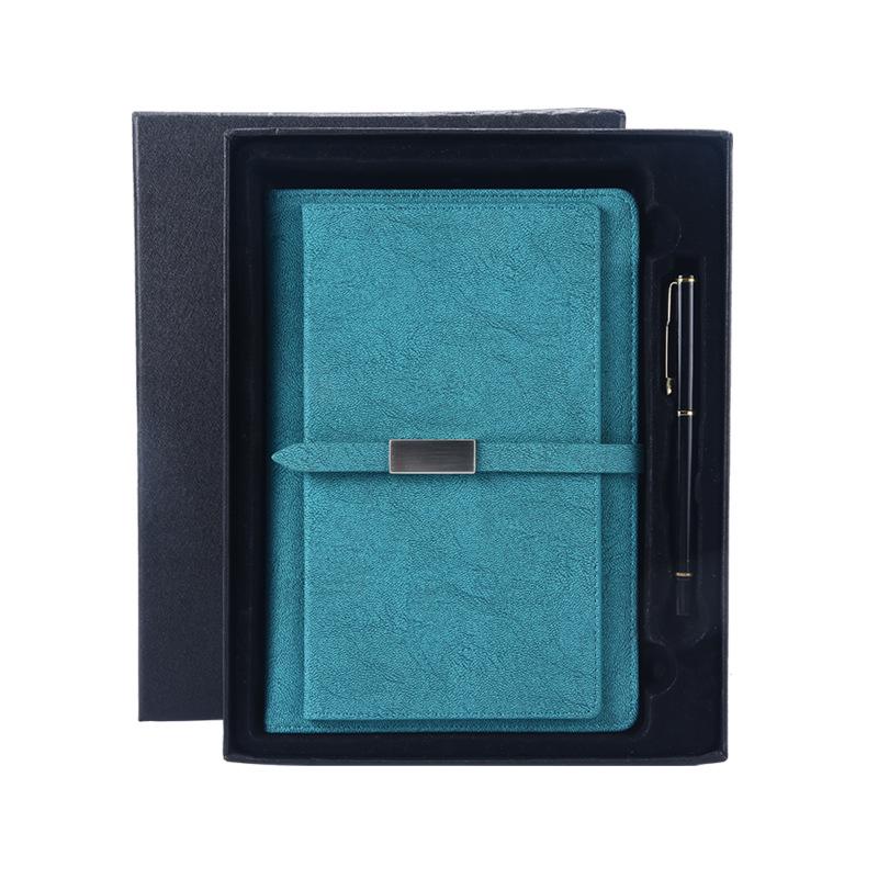 A5 Business Card Holder Notebook with PU Leather Cover and Buckle - Custom Logo Gift Set