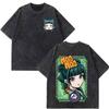 Anime The Apothecary Diaries Print Vintage Washed Tshirt Men Women Fashion Tshirt Shortsleeved Casual Cotton Loose Tshirts