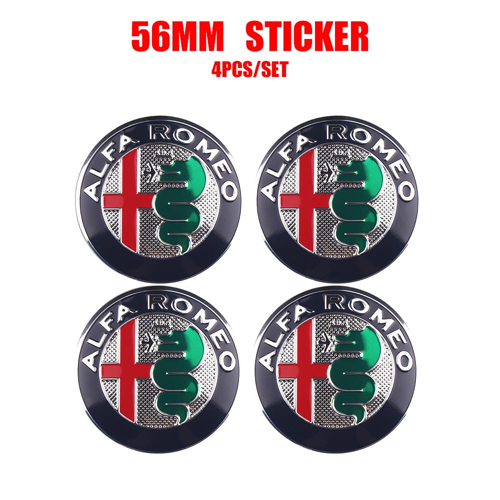 

For Alfa Romeo 4Pcs Car Wheel Center Hub Caps Stickers Emblem Decal Decorate For Alfa Romeo Giulia Stelvio MiTo Giulietta Tonale 4pcs-set