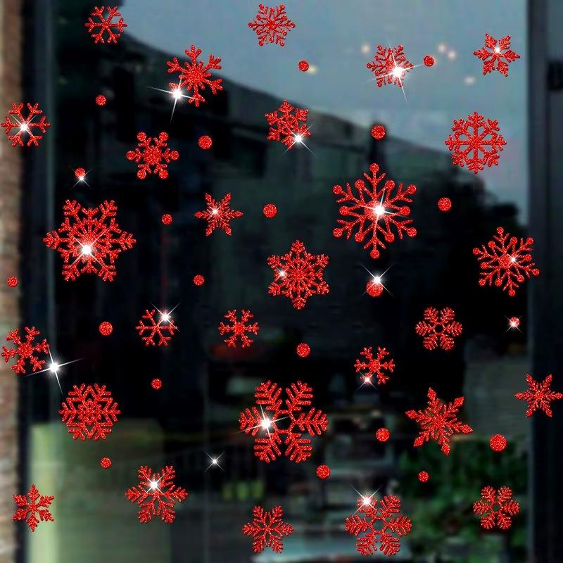 Festive Snowflake Wall Stickers Christmas Decoration for DIY Home Projects Ideal for Living Room Decor Holiday Enhancements