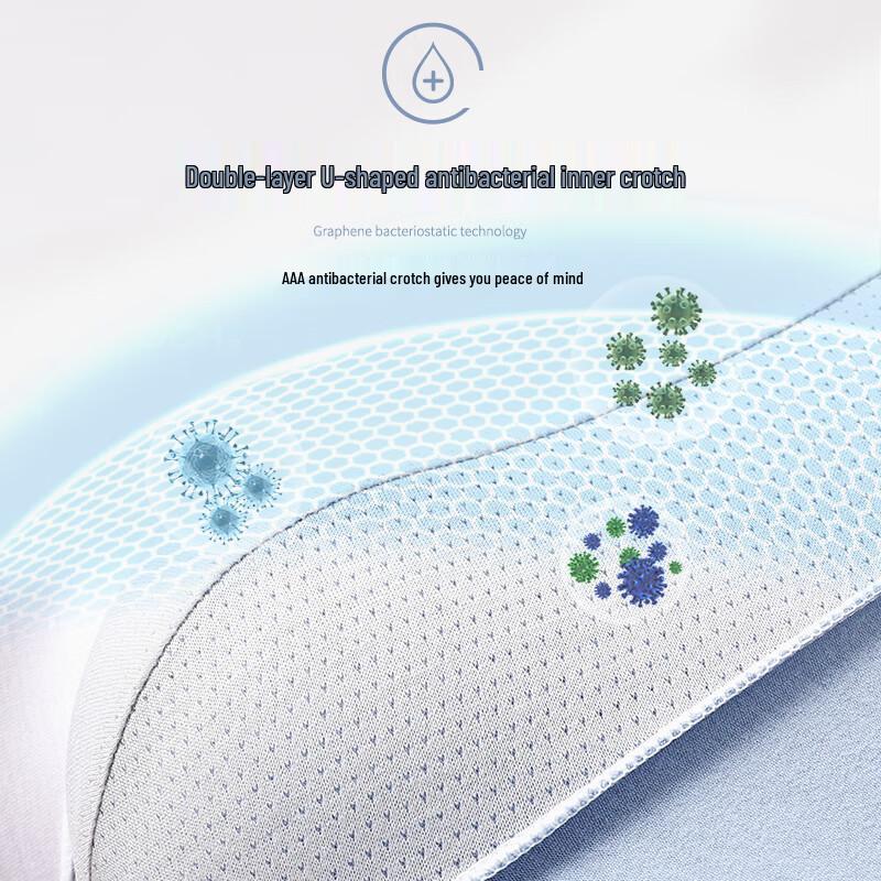 Langsha Men's Cotton Anti-bacterial Breathable Boxer Briefs