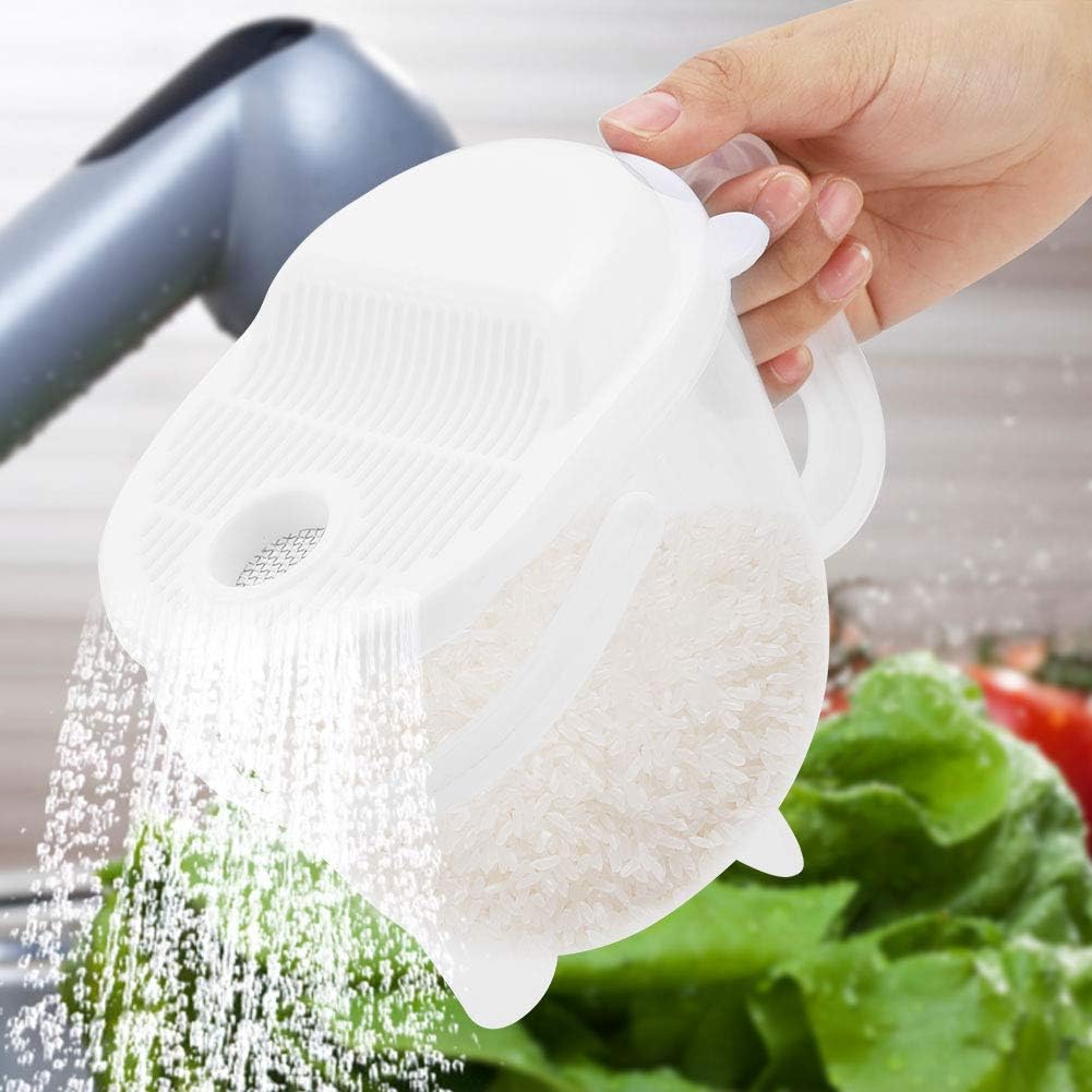Rice Washer Strainer, Multi-funtion Quinoa Washing Bowl Rice Washing Strainer Rice Washing Tool for Grains Bean Fruit Vegetable Berry