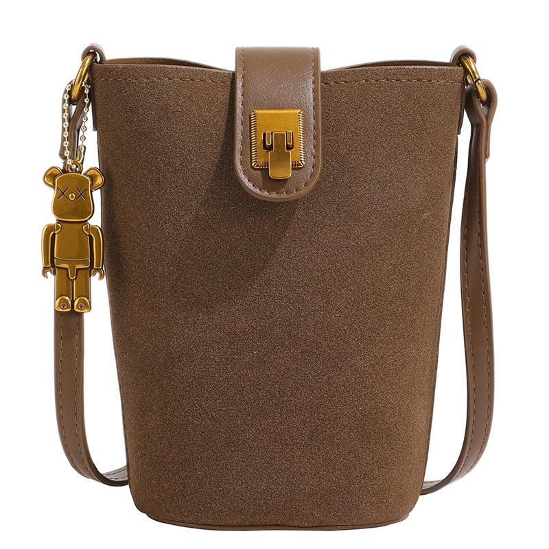 Premium Sense Bag Women's Niche Retro Bucket Bag Commuter Casual Versatile Messenger Bag