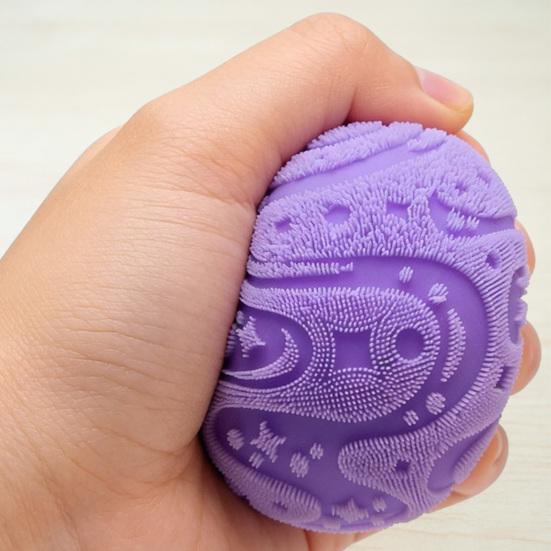 Easter Egg Squeeze Toy Stress Relieving Flow Pattern Egg Sensory Toy Decompression Stress Ball Easter Basket Stuffer Party Favors