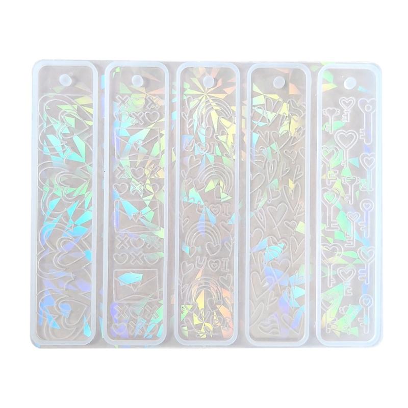 

Durable Silicone Mold Heart Crystal Bookmarks Casting Mould Handmade Bookmarks Crafts Casting Molds for Sationery Store чистий