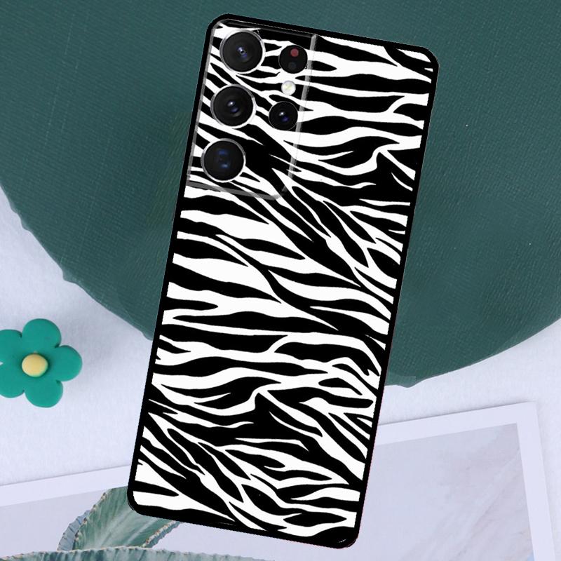 Zebra Print Pattern Funda For Samsung Galaxy S23 S24 Ultra S8 S9 S10 S22 Plus S20 S21 FE Note 10 20 Ultra Case