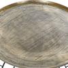 Table d'appoint noir doré aluminium (80 x 80 x 44 cm)