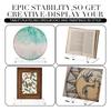Fotorahmenständer aus Acryl, große Größe, transparenter Display-Halter für Bücher, Teller, Bilder, Kunstwerke, stabiler, rutschfester Sockel