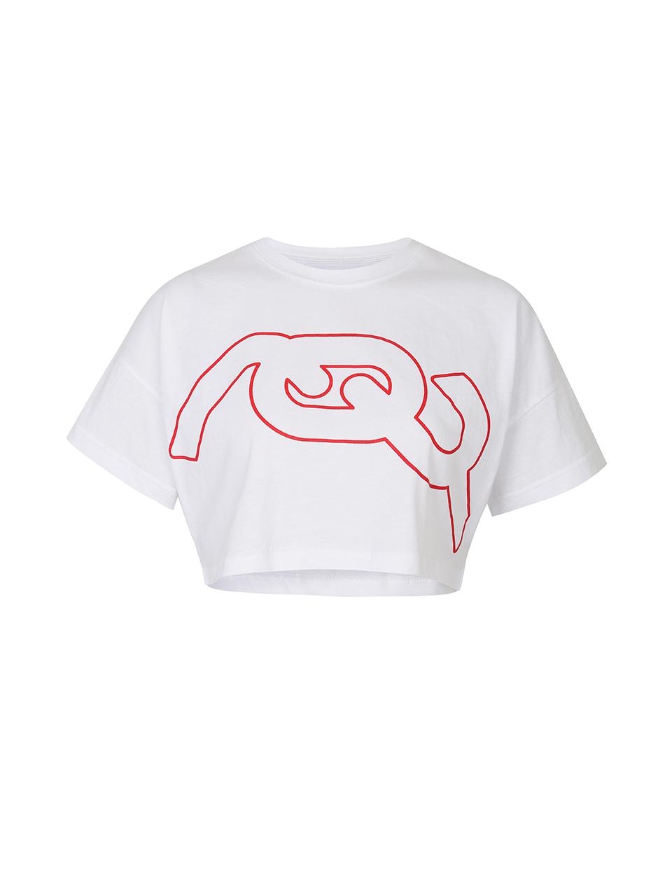 Yiiel Logo Crop Top White