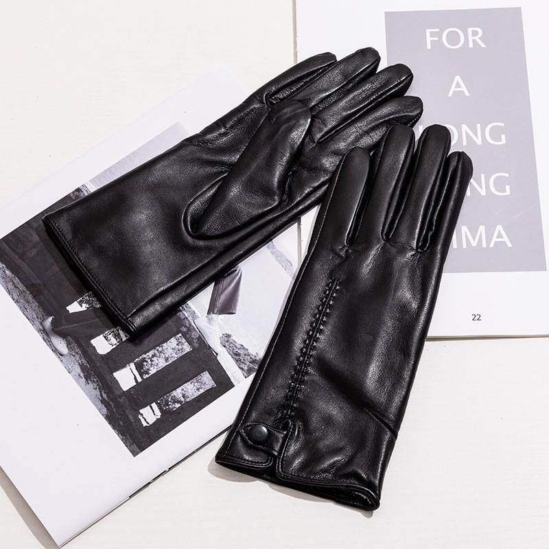 Womens Genuine Leather Gloves Winter Warm Touchscreen Compatible Fashion Outdoor Sport
