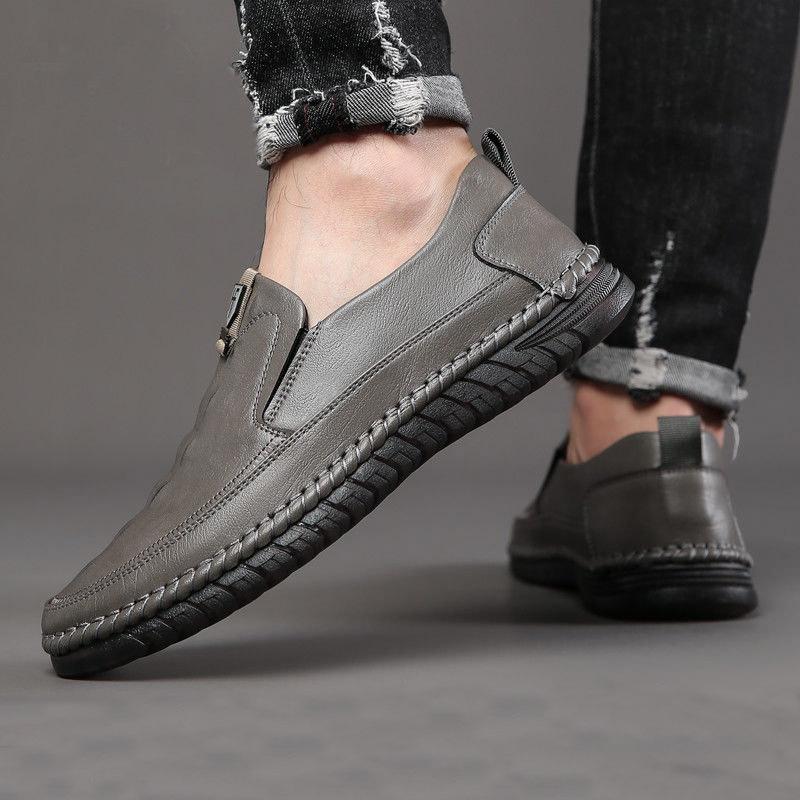 New Fashion Business Shoes Leather Genuine High Quality Breathable Flat Shoes Men's Shoes Comfortable Leather Shoes