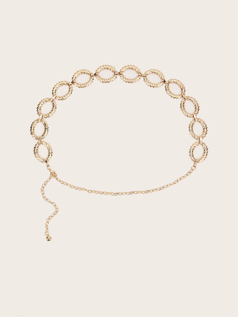 Leichter Luxus Retro Taillenkette Damen Nische Textur Retro Metall Gürtelkette Accessoires Retro