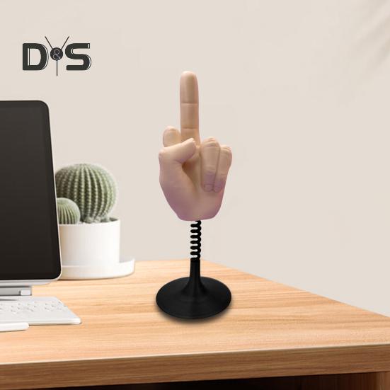Giocattolo da scrivania elastico dito medio antistress divertente decorazione 3D per dita regalo scherzo esilarante per ufficio casa e scrivania