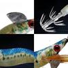Glowing Wood Squid Jig Hook 1.5 Small Size with Weighted Beads for Cuttlefish Sea Fishing Simulation Shrimp Shape Lures