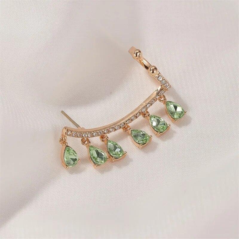 

1 шт. серьги-гвоздики для женщин, ювелирные изделия, модные корейские серьги-гвоздики на день святого Валентина, необычные цветные серьги, заводская цена, CZ 1pcs зелёный