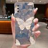 Case For Samsung A03S A02S Clear Luxury Fashion Butterfly Flower Soft TPU Silicone Phone Cover for Samsung Galaxy A02S/A03S Case