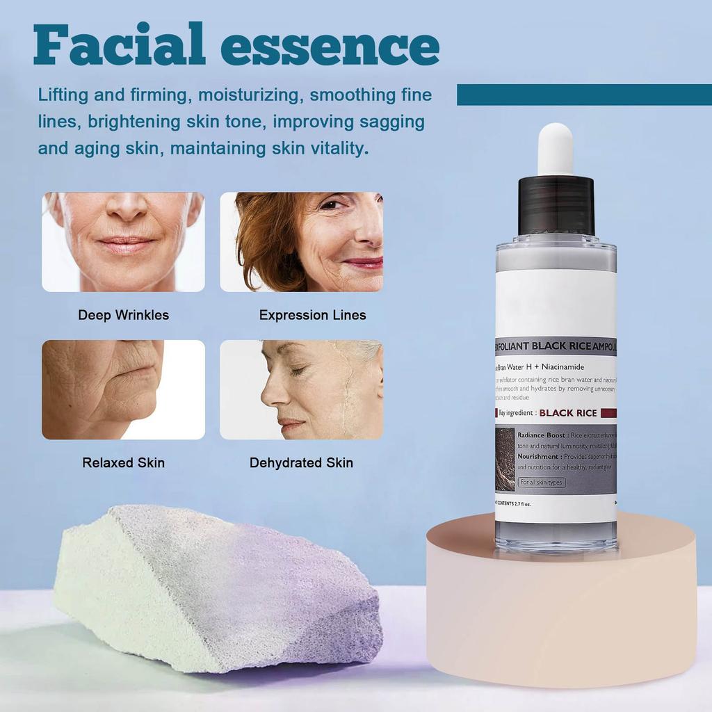 Black Rice Exfoliator Gentle Exfoliator For Face And Body To Remove Dead Skin Cells And Blackheads 80ml