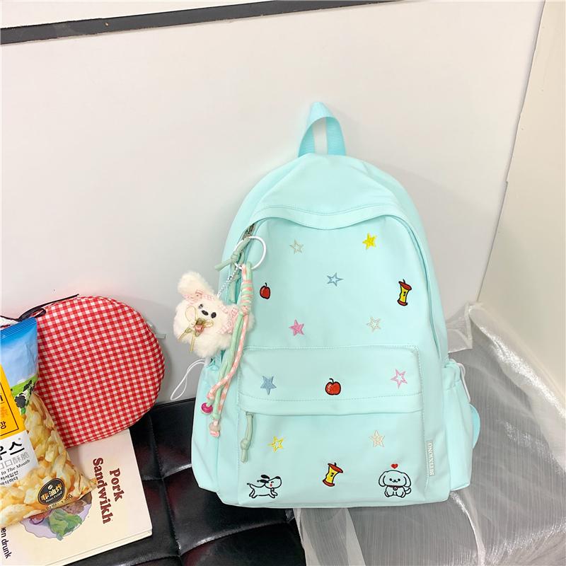 Nyl Embroidery Large Capacity Sweet Backpacks 2026 Simple Versatile Bag Student Commuting Versatile Fashi Backpacks