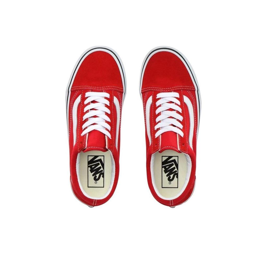 Vans Old Skool Confortável Macio Sola Fina Durável Cano Baixo Tênis de Skate Unissex Vermelho VN0A4BV5JV61